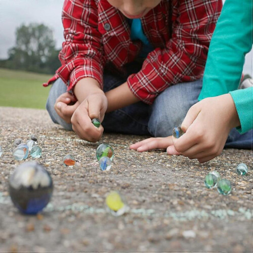 50 Marble Game Glass Marbles, 25mm, Mixed Colors. 2