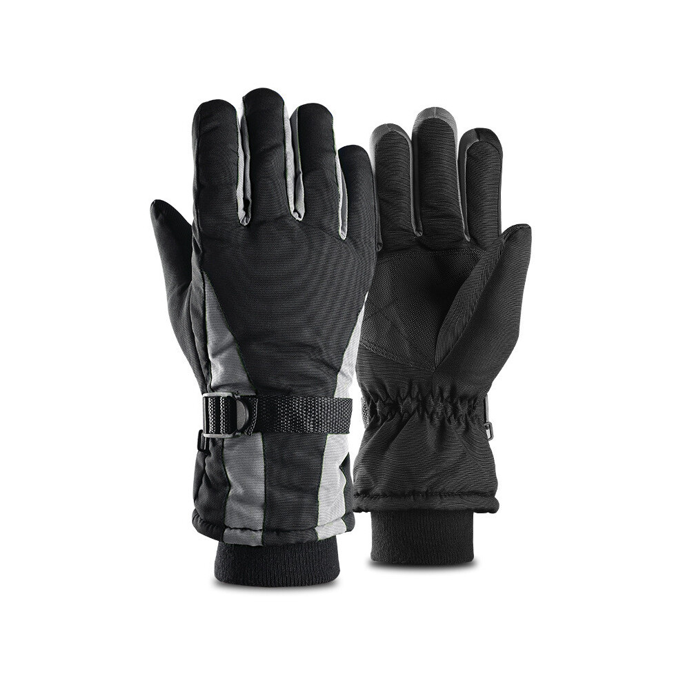 (Gray)Gants d'hiver homme femme imperméable coupe vent thermique moto ski snowboard