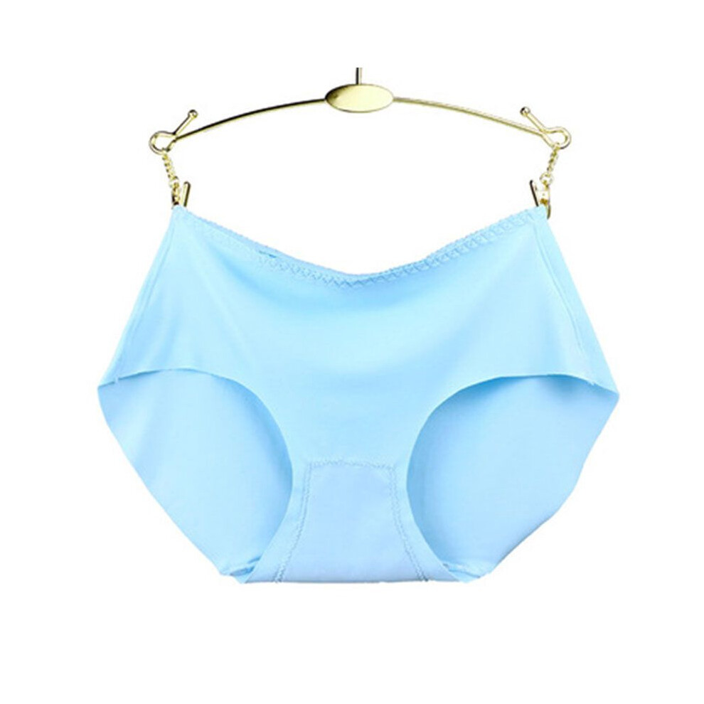 (Blue,One Size)Culotte femme sexy sans couture lingerie douce slip sous vêtement caleçon