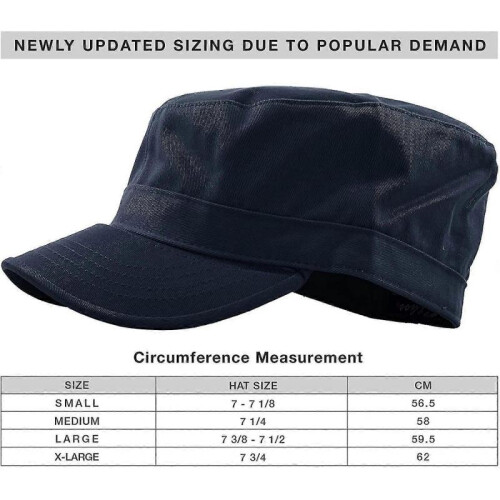 Army Cap Basic Everyday Military Style HatNavy 1