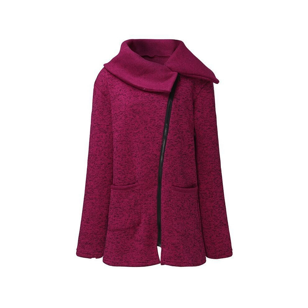 (Purple Red,Tag 2XL=US L)Veste femme manteau hiver veste longue capuche doublée sweat veste zippée sweat à capuche manteau