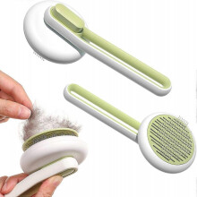Pet and grooming brush, self-cleaning massage brush, easy removal of loose undercoat, felt tangles
