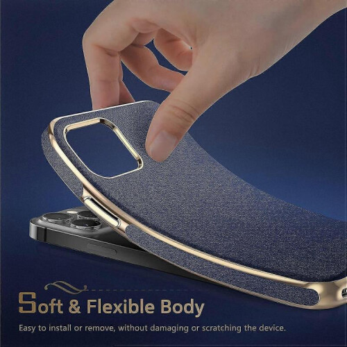 Iphone 13 Pro Max Case, Business Slim Classic Cover MenNavy Blue 2