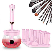 Makeup Brush Cleaner Dryer, Super-Fast Electric Brush Cleaner Machine Automatic Brush Cleaner Spinner Pink color