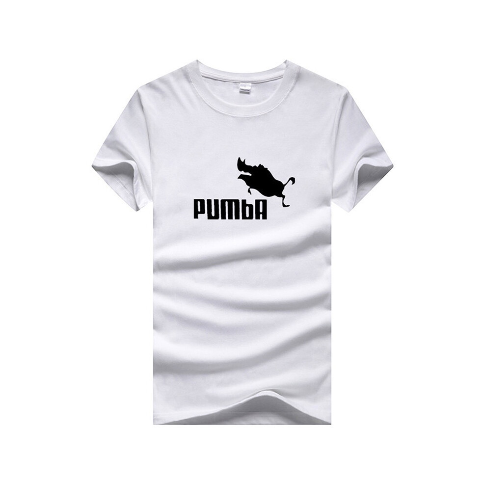(White,TagL=US S )Mode Homme T-shirts Impression Décontracté Manches Courtes Tee Coton Couleur Short Tops