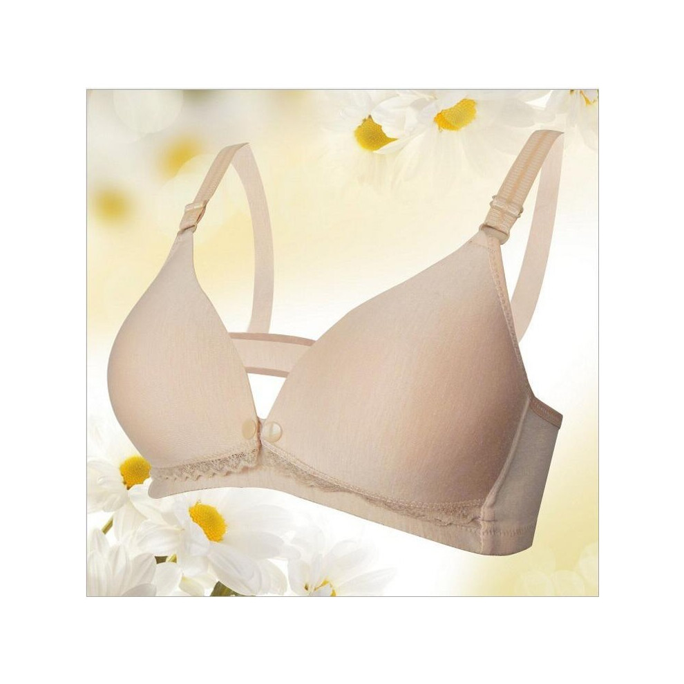 (Skin,85c)Soutien gorge femme grossesse allaitement fin sans armatures bouton avant ouvert