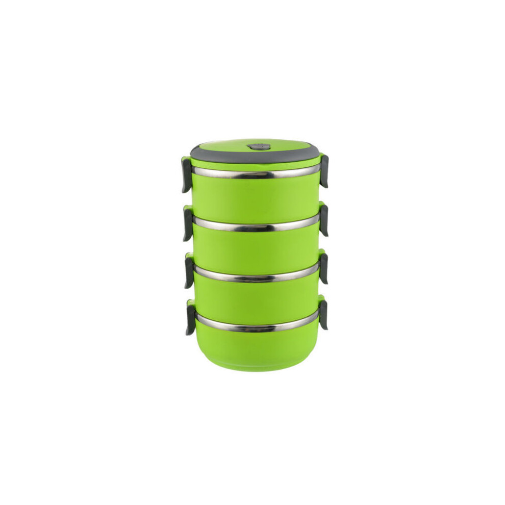 (Vert 4 série)Boîte à Déjeuner Portable 14 Série Acier Inox Repas Bento Isolation Thermique