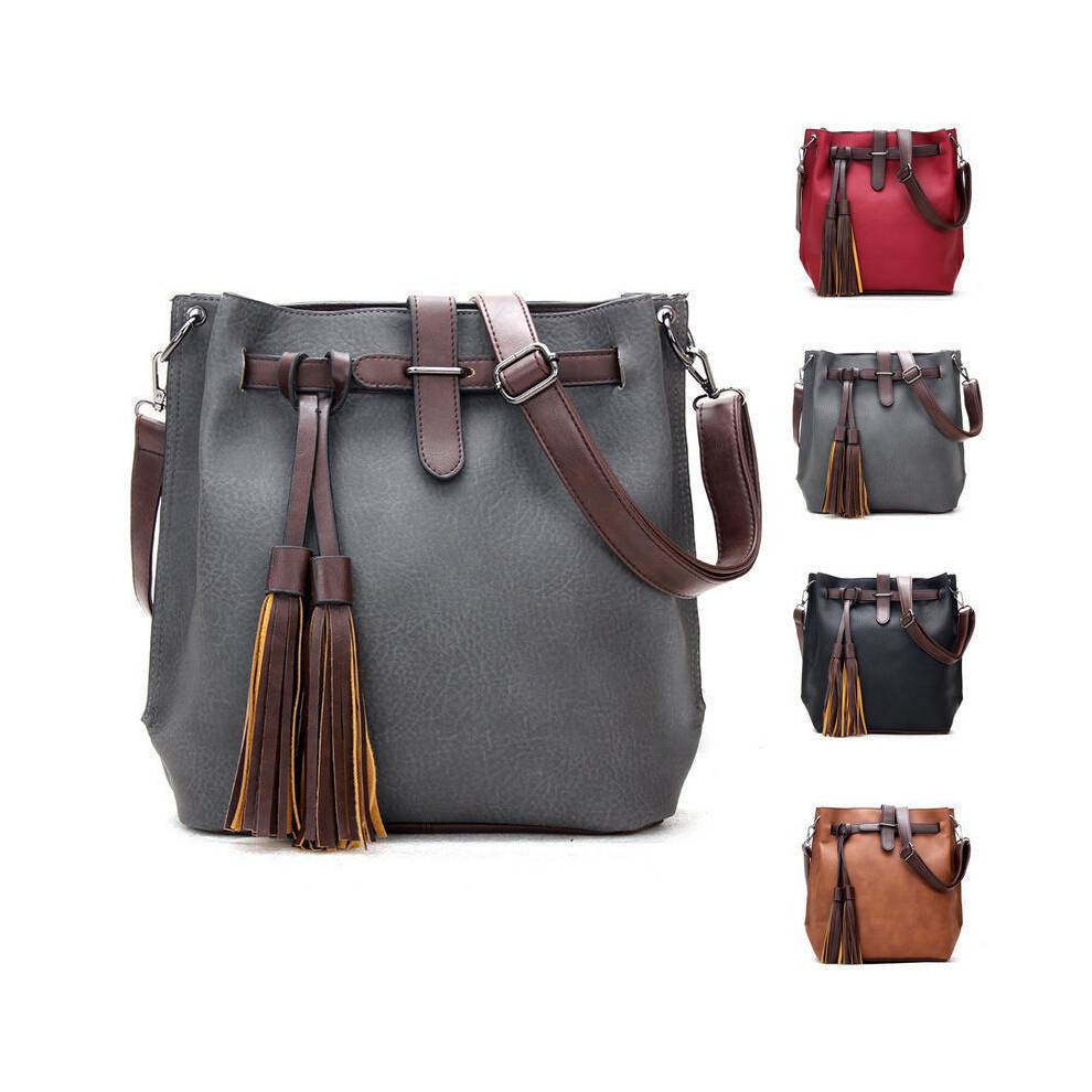 (Gray)Sac à main femme 2018 sac à bandoulière cuir pu messager sac cabas sac fourre-tout neuf