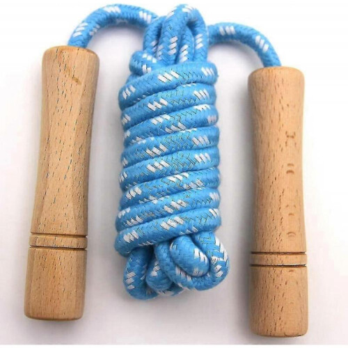 Adjustable Skipping Rope for Kids, Jumping Rope with Wooden Handle 2
