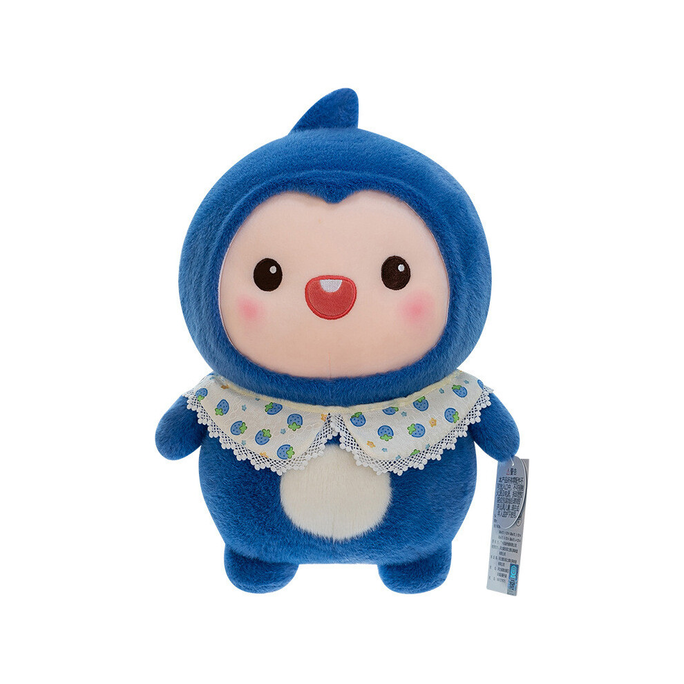 (Blue,23cm)Peluche pyjama canard dessin animé rose bleu animaux en peluche filles cadeau d'anniversaire