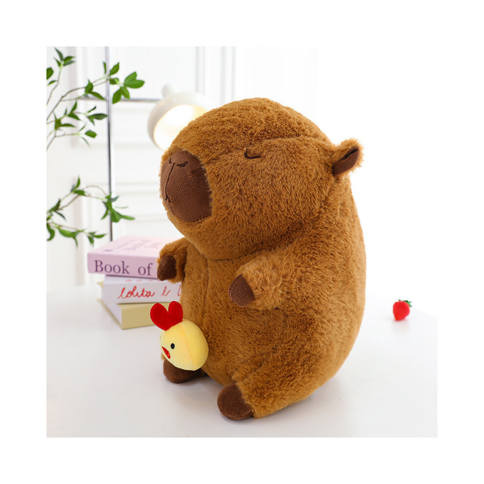 (25cm)Peluche Capybara Animal Poussin Habillage Poupée Enfants Cadeau Anniversaire Décoration Maison