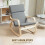 Homcom HOMCOM Comfortable Relax Rocking Chair with High Back, Grey 5