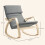 Homcom HOMCOM Comfortable Relax Rocking Chair with High Back, Grey 3