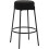 Rotonda Bouclé Kitchen Bar Stools, Fixed Height, Black (66cm) 1