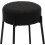 Rotonda Bouclé Kitchen Bar Stools, Fixed Height, Black (66cm) 2