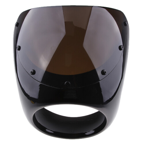 (Rot) Cafe Racer 7" Lenkerverkleidung Scheinwerfer Licht Lampe Windschutzscheibe Windschutzscheibe 2