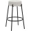 Rotonda Bouclé Kitchen Bar Stools, Fixed Height, White(66cm) 1