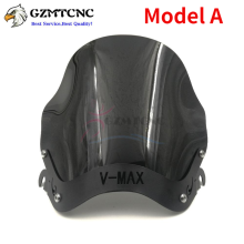 (Modell A) VMAX1200 VMAX1300 Motorrad Windschutzscheibe ABS Kunststoff Windschutzscheibe mit Halterungssatz
