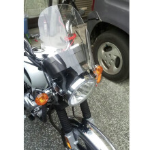 Pare-brise Transparent A pour Yamaha SR500/400/250/125 — Style A ou B, ABS, montage latéral, compatible phares jusqu'à 8''