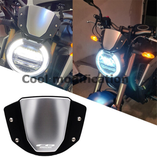 (Μαύρο) Αλουμίνιο και πλαστικό Cb650r Παρμπρίζ για Honda Cb650r 2019 1