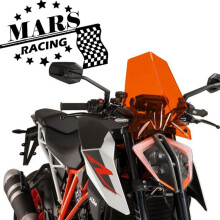 (Πορτοκαλί)Motorcycle Sports Touring Windshield Deflector WindScreen Visor Viser For 1290 Superduke