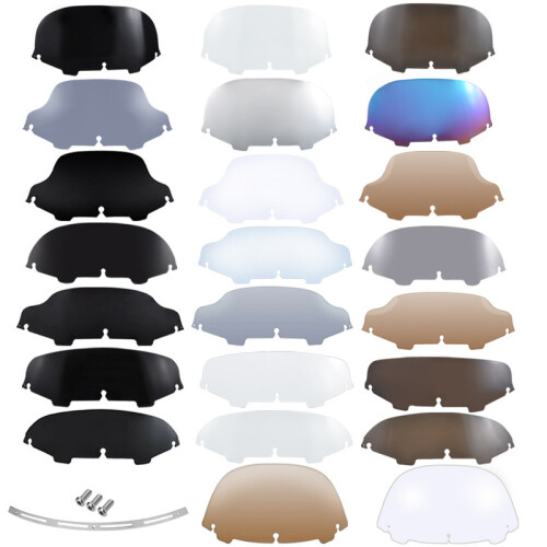 (6 ιντσών κίτρινο) 4,5"- 12,5" Wave Windshield Fairing Case For 96-2013 Harley Touring Electra 1