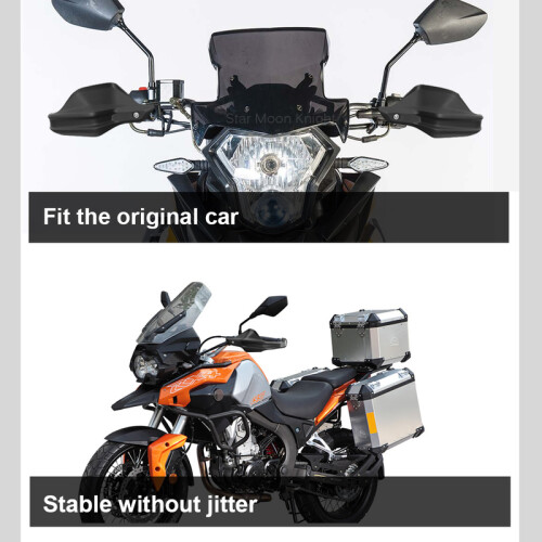 (Σετ-Smoky γκρι) Αξεσουάρ μοτοσικλέτας Handguard Shield Hand Guard Extension 2