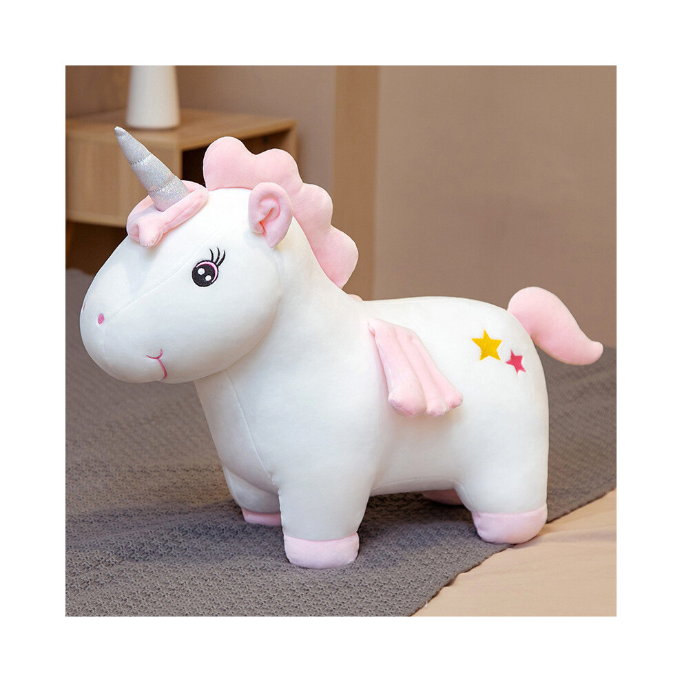 (Pink Round Eye,40cm)Adorable peluche licorne mignon dessin animé poupée filles sommeil cadeau anniversaire