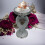 Silver Pears Mirrored Side Table Crushed Diamond Crystal End 1