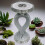 Silver Pears Mirrored Side Table Crushed Diamond Crystal End 7
