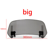 (Large Smoke)K1200GT C400X Universal Motorcycle Windshield Extension Adjustable Spoiler Deflector Fit For BMW R1200RT R1200RS