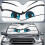 (HTQ376)Sun Visor Car Μπροστινό παρμπρίζ White Angry Eyes Αλεξίπτωτο αυτοκινήτου 2