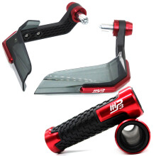 (Rot) für Piaggio MP3 250 300 500 HPE Sport Roller Motorrad Handschutz Griffe Griff Schild Handschutz