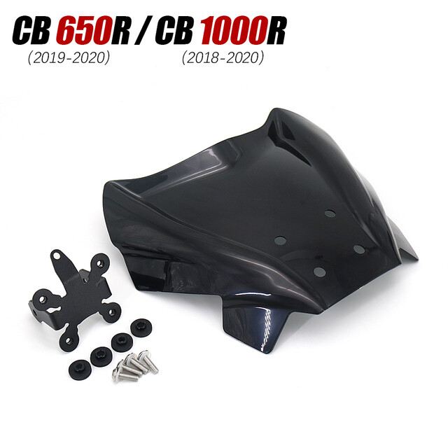 Bulle Moto Honda CB1000R CB650R 2018-2023 - Saute-Vent Polycarbonate Noir