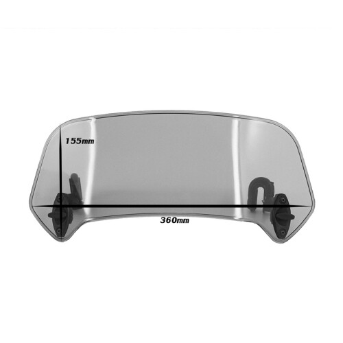 Extension De Pare-Brise Moto Gris - Déflecteur D'Air Réglable Transparent à Clips Pour La Plupart Des Motos Et Scooters