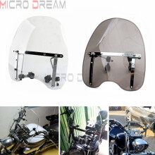 (dym) Uniwersalny niestandardowy motocyklowy deflektor kierownicy Cross Bones 7/8" 1" 18" szyba przednia