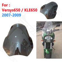 (Szary) Do Kawasaki Versys 650 KLE 650 Versys KLE 650 2007 2008 2009 Przednia szyba przednia z wysokim