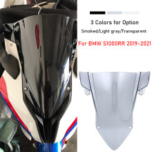 (Ciemny dym) Do BMW S1000RR S 1000 RR 2019 2020 2021 Części motocyklowe Podwójna przednia szyba przednia