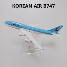 (Koreański B747) 16 cm Korea Air Korean Asiana Airlines A380 Airbus 380 Airways Metal Alloy s 1:400