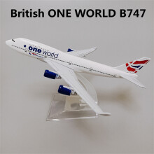 (Brytyjski B747)16 cm Korea Air Korean Asiana Airlines A380 Airbus 380 Airways Metal Alloy s 1:400 Skala