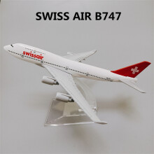 (Swiss B747)16cm Korea Air Korean Asiana Airlines A380 Airbus 380 Airways Metal Alloy s 1:400 Skala