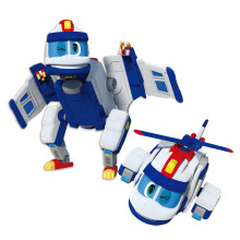 (Bez helikoptera) Najnowszy model ABS Min Deformation Gogo Dino Explorers REX Transformation Car Samolot