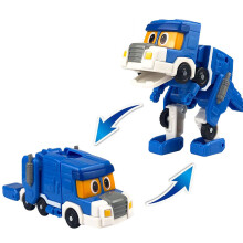 (Bez pudełka Titan) Najnowszy ABS Min Deformation Gogo Dino Explorers REX Transformation Car Samolot