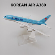 (Koreański A380) 16 cm Korea Air Korean Asiana Airlines A380 Airbus 380 Airways Metal Alloy s 1:400
