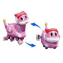 (Bez pudełka Viki) Najnowszy ABS Min Deformation Gogo Dino Explorers REX Transformation Car Samolot