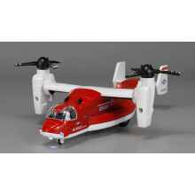 (czerwony-Chiny) Odlewany stopowo śmigłowiec Osprey V22 z lekkim napędem pull-back Millity Transport