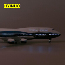 (z oświetleniem) Skala 1/150 47CM Samolot B747 Samolot Międzynarodowych Linii Lotniczych Model W Światło