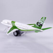 (zielony) 21CM Model samolotu Airbus A380 Stop Wyświetlacz z diodami LED Odciągnij zabawkowy samolot
