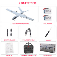 (2 kolorowe pudełko na baterie) Samolot RC, 20 minut lotu, szybowiec, zabawka, z diodami LED, pilot
