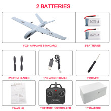 (2 baterie piankowe pudełko) Samolot RC, 20 minut lotu, szybowiec, zabawka, z diodami LED, pilot 2.4G,